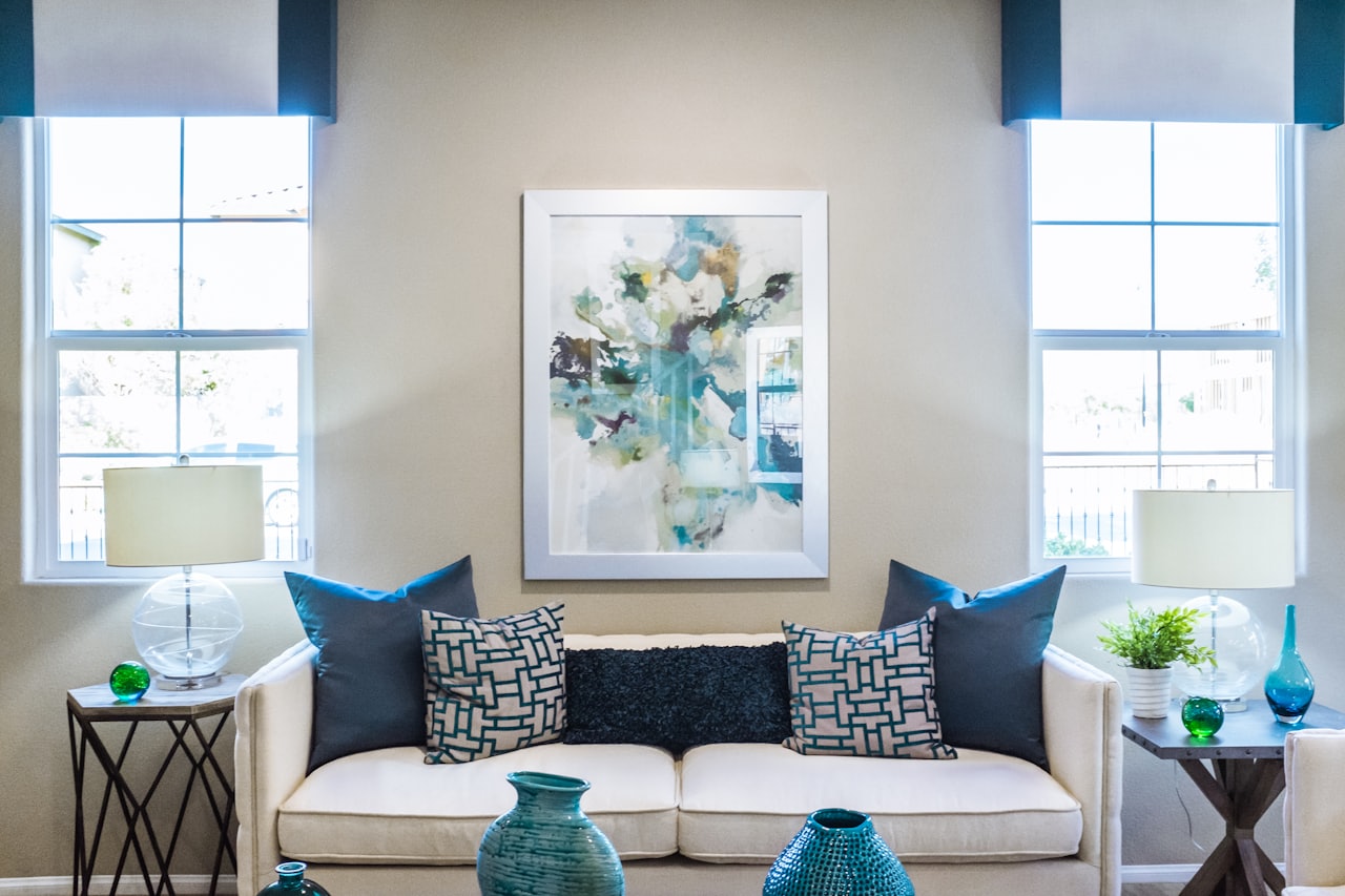 A cool, comfortable living room on a hot summer day